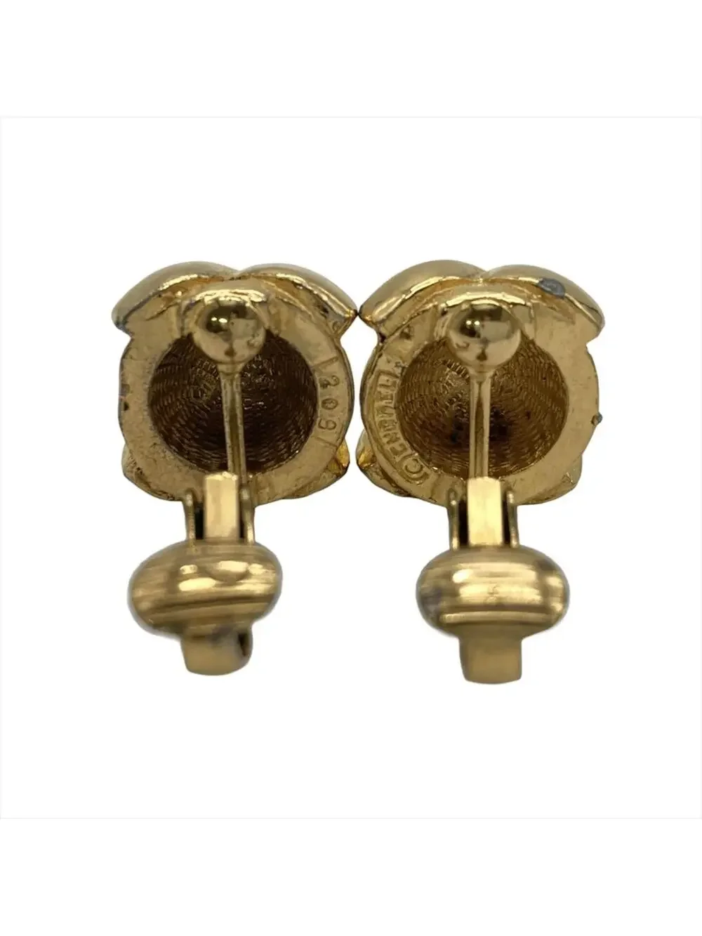 Chanel Cc Logo Clip-On Earrings Gold- #343182C43B